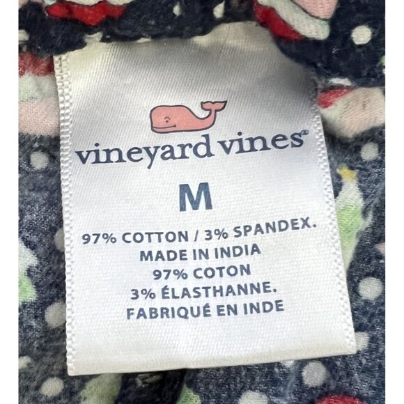 Vineyard Vines Men Christmas Tree Santa Whale Pajama Pants M Cotton Navy Mens - Picture 5 of 7